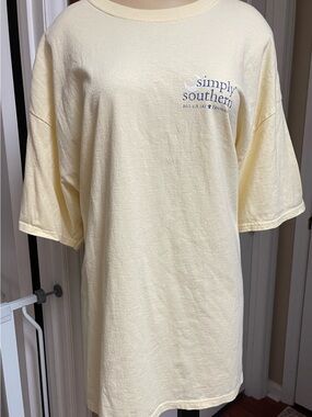 *Any 3 T Shirts for $10*Simply Southern Soft Pale Yellow Logo Tee